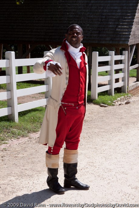 This actor at Mount Vernon invited us to attend a presentation about the horticultural practices and innovations George Washington helped pioneer.