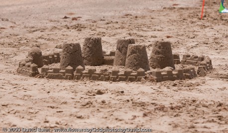 The nature of sand castles is that they remain but for a short while before being washed away.