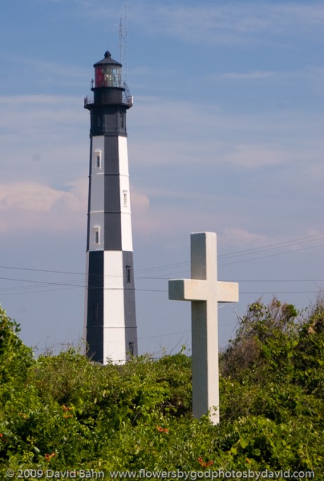 A lighthouse and cross both express the guiding and loving nature of God.