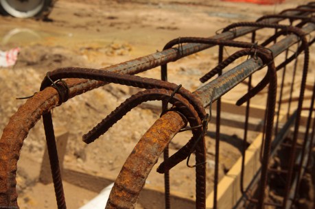 Steel Rebar - Soon to be Covered with Concrete Steel Rebar - Soon to be Covered with Concrete