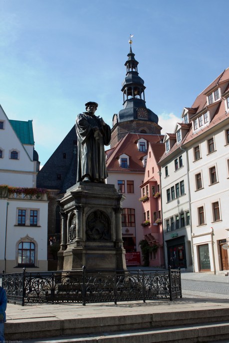 Martin Luther statue in Eisleben, Germany - the place of Luther's birth and death.