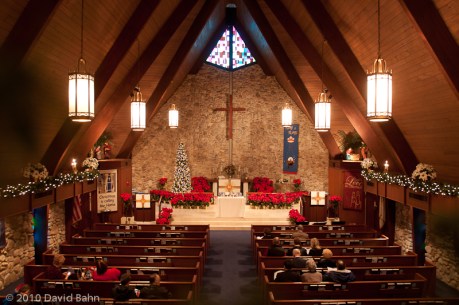 St John as decorated for Christmas 