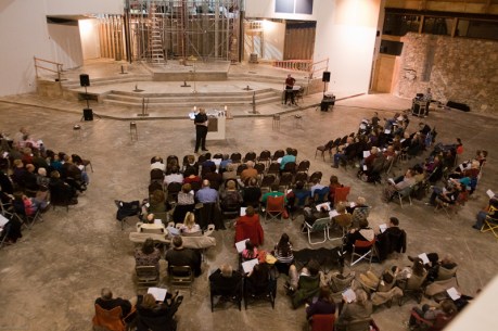 The people of God at St. John gather for worship on New Years Eve 2010.