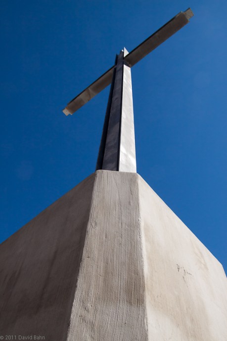 Steel Cross Against Blue Sky