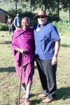 Pastor Mompashi and Pastor David Bahn at the optical clinic at the Lutheran Church in Kilgoris, Kenya.