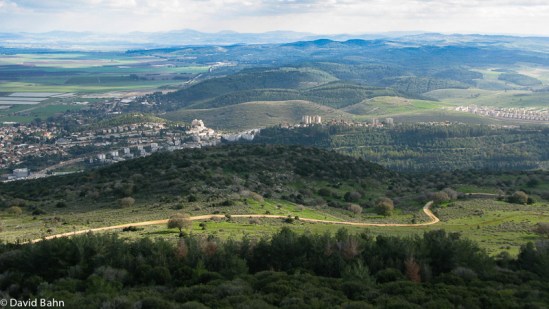 The hills of Israel as seen from Mount Carmel