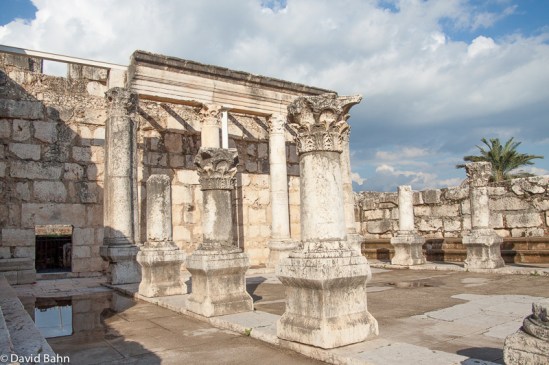 The synagogue (4th Century ruins) at Capernaum