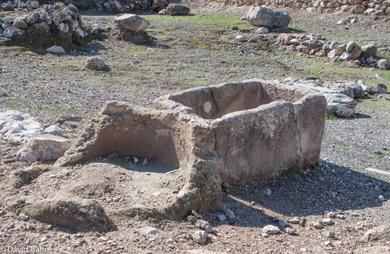 This is a manger: There is an abundance of stone in Israel and not a lot of wood. Mangers were most often made of stone - a different reality to Jesus' crib.