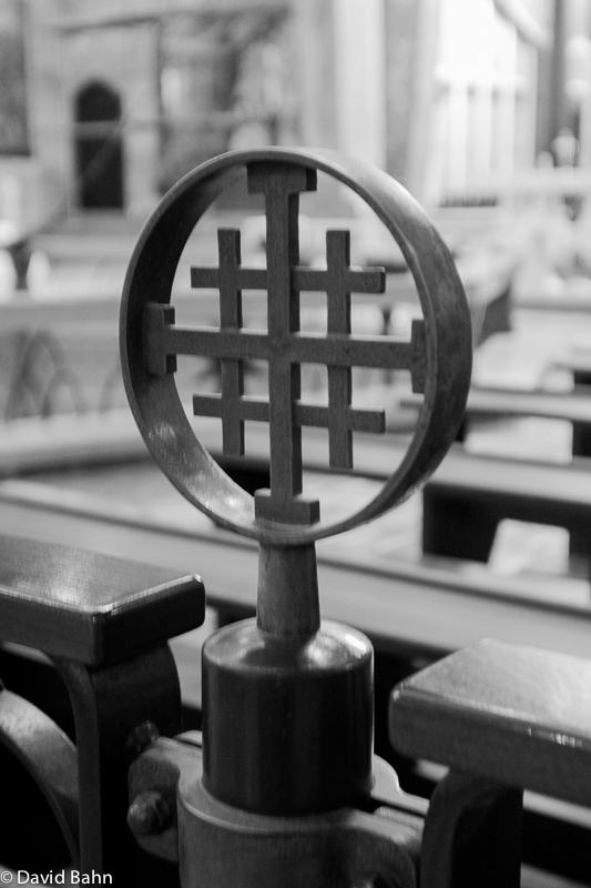 A Jerusalem Cross - Five crosses, signifying the five wounds inflicted on Jesus at his crucifixion: hands, feet, and side.