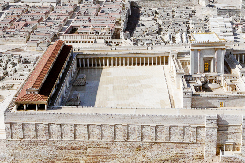 The outer courts of the Jewish temple. Gentiles were allowed only in the most far away courts - beyond the court of the women.