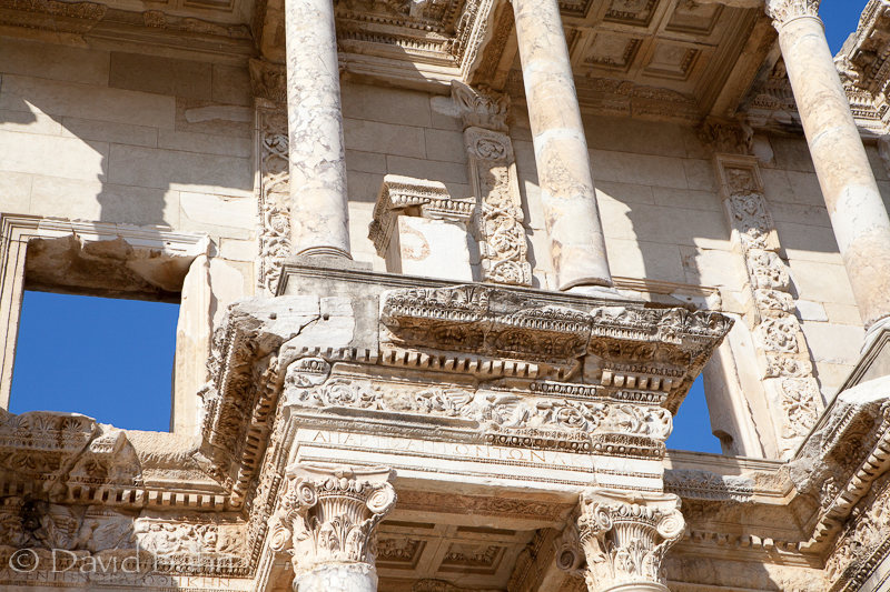 The exterior of the library at Ephesus