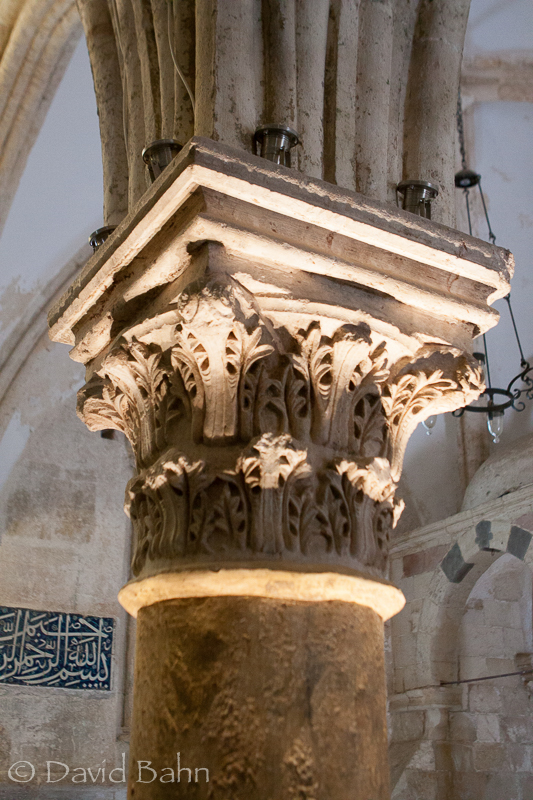 A pillar in "the upper room" in Jerusalem, this is certainly not the location of Jesus' last supper which would today be twelve feet underground. The site, however, is significant in that it reminds us that Jesus went to a real place and had a real meal with his disciples on the night in which he was betrayed.
