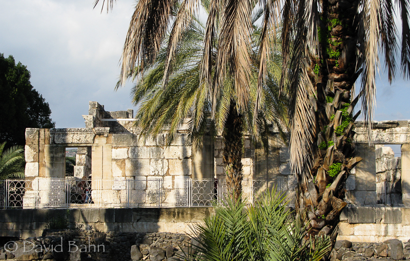 The synogogue (4th Century ruins) at Capernaum